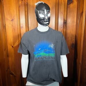 HANES XL 90s Vintage MIDNIGHT STAR Deadwood South Dakota Graphic Tee Gray